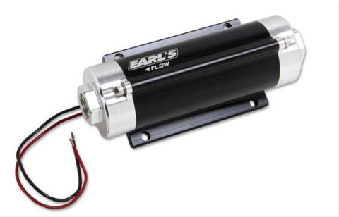 Earl's Performance HP In-Line Fuel Pumps 1200600ERL Pump, In-Line, 80 psi, -10 AN O-ring Female Threads Inlet, -8 AN O-ring Female Threads Outlet, Each