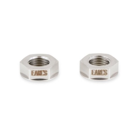 Earl's Performance Bulkhead Nuts SS592503ERL Fitting, Nut, -3 AN, Female Thread, Stainless Steel, Natural, Pair