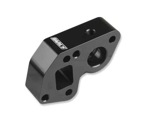 Earl's Performance Electric Water Pump Block Adapters LS0025ERL Adapters, Billet Aluminum, Black Anodized, Chevrolet, Big to LS Engine, Pair