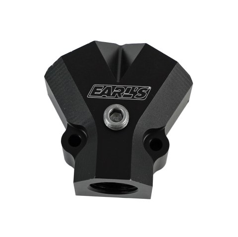 Earl's Performance Fuel Distribution Blocks 100184ERL Block, Y-Type, Billet Aluminum, Natural, 1/2 in. NPT Female Inlet, 1/2 in. NPT Female Outlet, Each