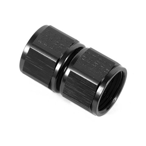 Earl's Performance Couplers AT915104ERL Fitting, Coupler, Union, AN to AN, Straight, Aluminum, Black Anodized, -4 AN, -4 AN, Each