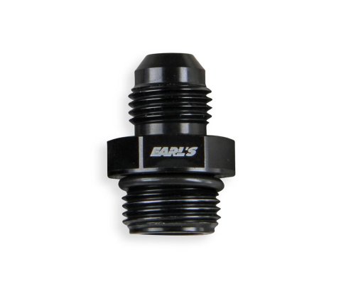 Earl's Performance BSPP Adapter Fittings AT9919EECERL Fitting, Adapter, AN to BSPP, Straight, Aluminum, Black Anodized, -8 AN, 3/8 in. BSPP, Each
