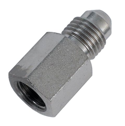 Earl's Performance Pressure Gauge Adapters 968704ERL Fitting, Adapter, Straight Head, Male -4 AN to Female 1/8 NPT, Steel, Each