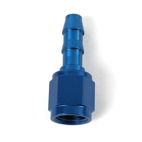 Earl's Performance Super Stock Hose Ends 700145ERL Fitting, End, Stock, Straight, -4 AN to Female -4 AN, Aluminum, Blue, Each