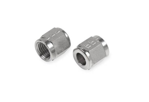 Earl's Performance Tube Nuts SS581804ERL Nuts, Stainless Steel, Natural, -4 AN Female Threads, Pair