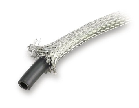 Earl's Performance Tube-Braid Hose Covers 921001ERL Sleeving, Tube-Braid, Stainless Steel, 3/4 in. Minimum Diameter, 1 in. Maximum Diameter, 10 ft. Long, Each