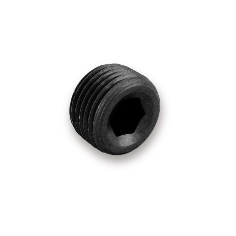 Earl's Performance Plugs AT993205ERL Fitting, Plug, 1/2 in. NPT, Male Thread, Aluminum, Black Anodized, Each