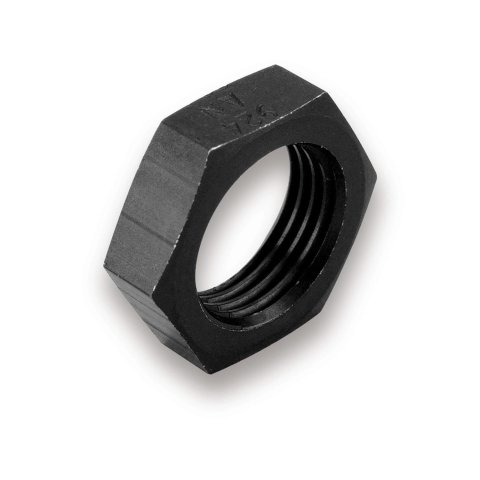 Earl's Performance Bulkhead Nuts AT992410ERL Fitting, Nut, -10 AN, Female Thread, Aluminum, Black Anodized, Each