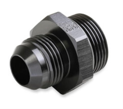 Earl's Performance AN to Straight Cut O-Ring Fittings AT985014ERL and Adapters, Fittings, Straight, Aluminum, Black, -12 Male AN, -16 O-ring Male O-ring, Each