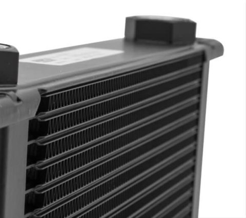 Earl's Performance UltraPro Oil Coolers 416ERL Fluid Coolers, UltraPro, 16-Row, Stacked Plate, 4.80 in. Height, Aluminum, Black, -10 AN O-Ring Female Ports, Oil, Transmission, Differential, Each