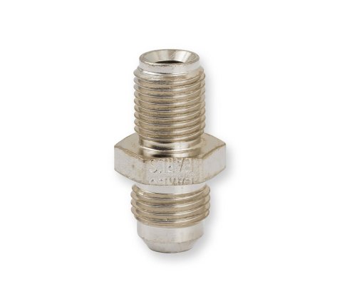 Earl's Performance AN to Inverted Flare Adapter Fittings 961946LERL Fitting, Adapter, Flare, Straight, Steel, Nickel Plated, -6 AN, 1/2-20 in. Flare, Each