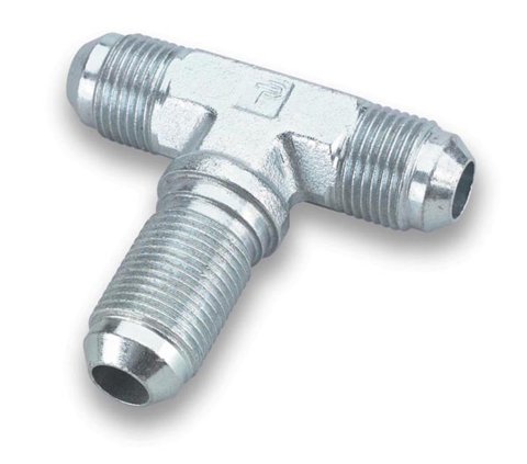 Earl's Performance Tee Adapter Fittings 963403ERL Fitting, Adapter, Male Bulkhead -3 AN, -3 AN, -3 AN, Steel, Zinc Plated, Each