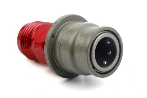 Earl's Performance Staubli SPT Ball Locking Dry Break Couplings JKV280110ERL Quick Disconnect Fittings, Couplings, Female, Straight, 7/8 in.-14 Male Threads Adapter, -10 AN Hose End, Red, Each