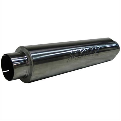 MBRP XP Series 409 Stainless Steel 3 Inch Muffler GP192107 Muffler, 3.00 in. Center Inlet, 2.50 in. Dual Outlet, 30.00 in. Overall length, Chamber, Round, Steel, Universal, Each