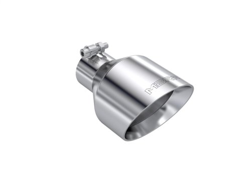 MBRP Performance Exhaust Tips T5203 Tail Pipe Tip, T304 Stainless Steel Tip 2.5" ID, 5" OD Out, 8" Length, Angle Cut, Dual Wall, Universal Universal