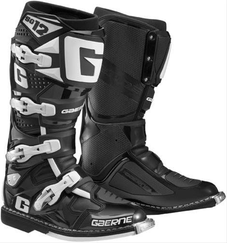Gaerne SG12 Boots 2174-071-10 Riding Boots, SG12, Leather, Black, Aluminum Buckle, Men's 10, Pair