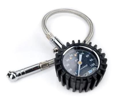 NRG Tire Pressure Gauges GA-001BK Large dial face 100 psi tire pressure gauge