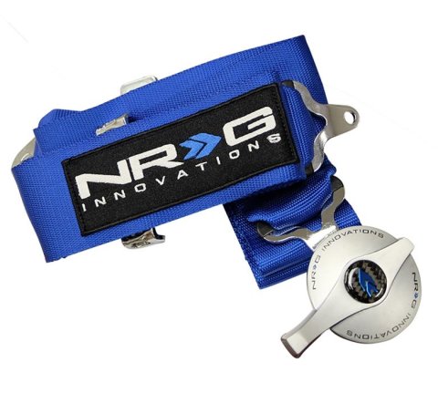 NRG Seat Belt 5-Point Harness SBH-R6PC BL Harness, Complete, 5-Point, Camlock, Silver, 3 in., Individual Shoulders, Pull Down, Bolt-In, Floor Mount, Each