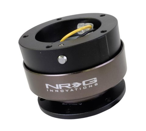 NRG 5-Bolt Quick-Releases SRK-300BK Quick Release - Black Body/Titanium Chrome Ring (5 hole base, 5 hole top)