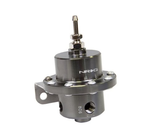 NRG Innovations Fuel Pressure Regulators FRG-200BC Double Diaphragm Regulator - Black Chrome