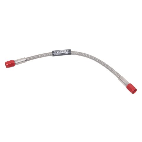Russell Nitrous and Fuel Line Assemblies 658780 Hose, Fuel, Braided Stainless Steel, -3 AN Female End, Red, -3 AN Female End, Red, 10 in. Length, Each