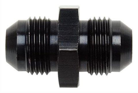 Russell Couplers 660383 Fitting, Coupler, Union, AN to AN, Straight, Aluminum, Black Anodized, -12 AN, -12 AN, Each