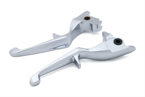 Kuryakyn Trigger Levers 1981 Lever, Brake and Clutch, Trigger, Aluminum, Chrome, Harley-Davidson®, Pair