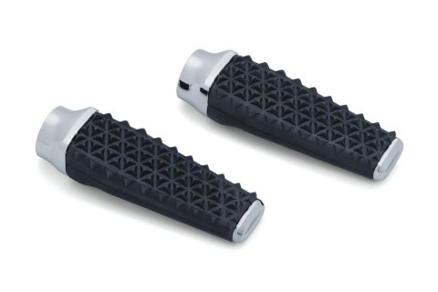 Kuryakyn Thresher Pegs 5952 Foot Pegs, Thresher, Aluminum/Rubber, Chrome, Harley-Davidson®, Pair