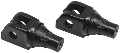 Kuryakyn Tapered Peg Adapters 8948 Foot Mounts, Tapered, Steel, Gloss Black, Harley-Davidson®, Pair
