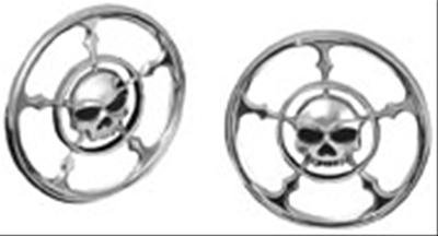 Kuryakyn Speaker Grilles 3787 Grilles, Zombie Style, Plastic, Chrome, Harley-Davidson®, Pair