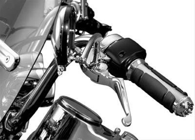 Kuryakyn Boss Blades with Adjustable Clutch Levers 1080 Brake and Lever, Adjustable, Aluminum, Chrome, Pair