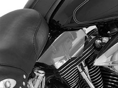 Kuryakyn AirMaster Reflective Saddle Shields 1186 Shields, Polycarbonate, Smoke Finish, Bolt-On, Harley-Davidson®, Pair
