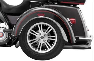 Kuryakyn Trike Rear Fender Flares 7214 Flares, Trike, Rear, Tapered, Plastic, Chrome, Harley-Davidson®, Pair