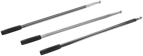 Kuryakyn Billet Antennas 864 Antennas, AM/FM, Black, 12 in. Length, Harley-Davidson®, Each