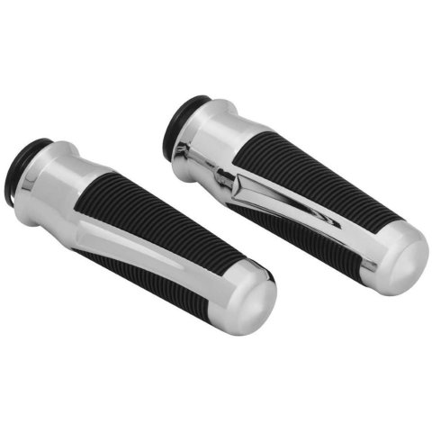Kuryakyn Phantom Grips 5786 Grips, Phantom, Aluminum, Chrome, 1 in. Bar, Indian, Pair
