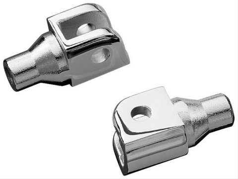 Kuryakyn Tapered Peg Adapters 8810 Motorcycle Foot Adapters, Tapered, Front/Rear, Adjustable, Steel, Chrome, Yamaha, Pair