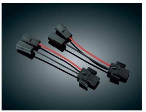 Kuryakyn Headlamp Adapter Harnesses 5487 Headlight Wiring Harness, Harness, Plastic, Black, Harley-Davidson®, Each
