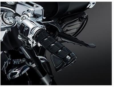 Kuryakyn Kinetic Grips 6353 Grips, Kinetic, Aluminum, Black Powdercoated, Twist Throttle Compatible, 7/8 in Bar Diameter, Harley-Davidson®