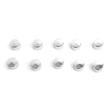 Kuryakyn Kool Kaps Bolt Covers 2446 Covers, Kaps, Plastic, Chrome, 5/16 in. Head Size, Set of 10