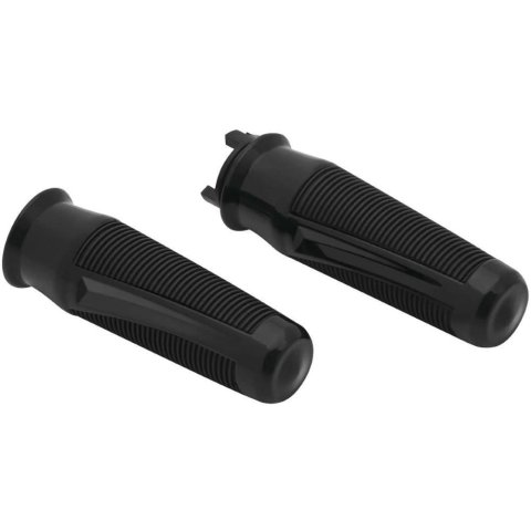 Kuryakyn Phantom Grips 5769 Grips, Phantom, Aluminum, Gloss Black, 1 in. Bar, Indian, Pair