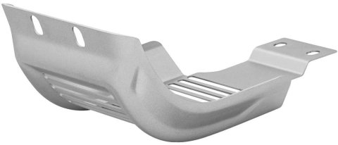 Kuryakyn Dillinger Skid Plates 6683 Plate, Dillinger, Slotted, Steel, Silver Powdercoated, Harley-Davidson®, Each