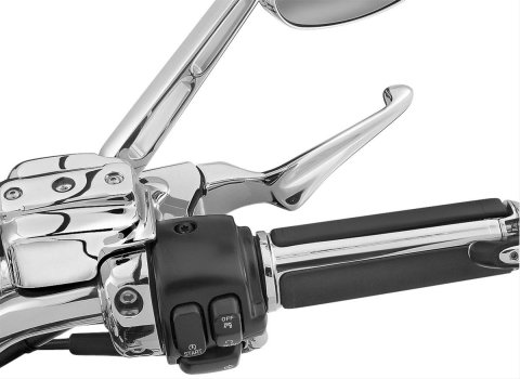 Kuryakyn Boss Blade Levers 1057 Brake and Clutch Lever, Aluminum, Chrome, Pair