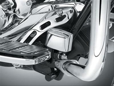 Kuryakyn Master Cylinder Covers 9128 Cover, Rear, Screw-On, Steel, Chrome, Harley-Davidson®, Each