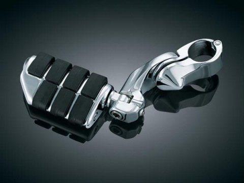 Kuryakyn Adjustable Tour-Tech Long Cruise Mounts 4529 Foot Peg Mounts, Mounts, Adjustable, Steel, Chrome, Dually ISO Pegs, Pair