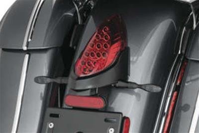 Kuryakyn License Plate Mounting Brackets 420496 SIGNAL & LICENSE MOUNT BLK