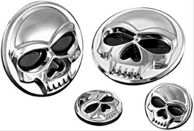Kuryakyn Zombie Medallions 1492 Medallions, Skull, Steel, Chrome, Each