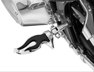 Kuryakyn Flamin' Pegs 4416 Pegs, Steel, Chrome, Flame, Hardware Included, Pair
