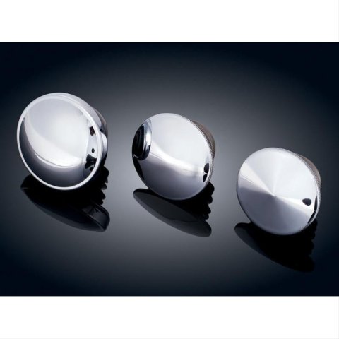 Kuryakyn Replacement Vented Gas Caps 8669 Fuel Tank Cap, Replacement, Vented, Right Hand Threaded, Plastic, Chrome, Harley-Davidson®, Each