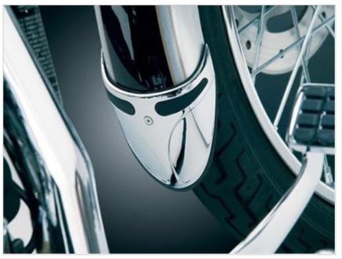 Kuryakyn Fender Extensions 9016 Extension, Front, Steel, Chrome, Harley-Davidson®, Each