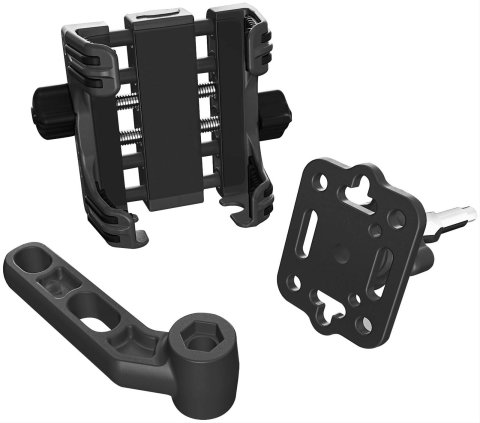 Kuryakyn Tech-Connect Device Mounting Systems 1698 Brake or Clutch Perch Mount, Clamp, Composite, Black, Ball Mount Base Included, Kit